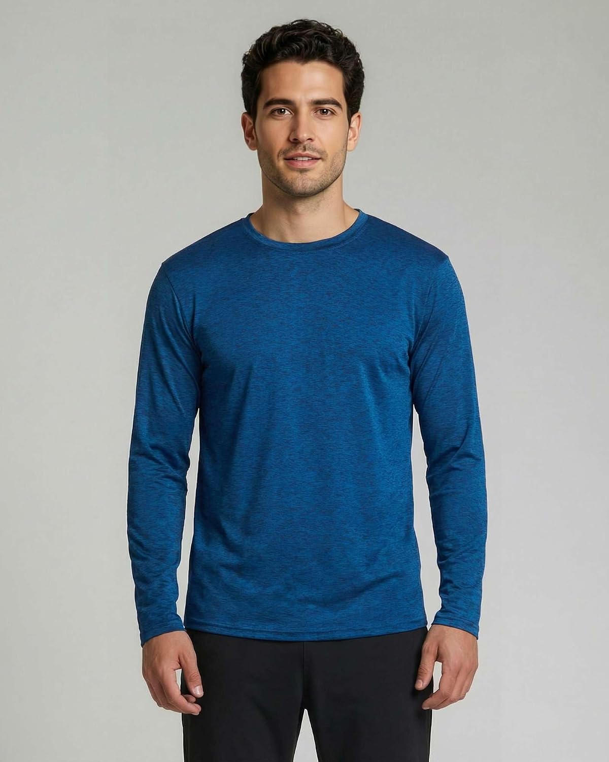 4 Pack Men's Dry Fit Long Sleeve Workout Shirts Gym Athletic Tee Fishing