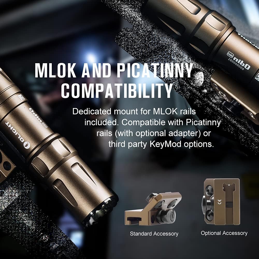 OLIGHT Odin Mini Ultra Compact 1250 Lumens Mlok Tactical Flashlight