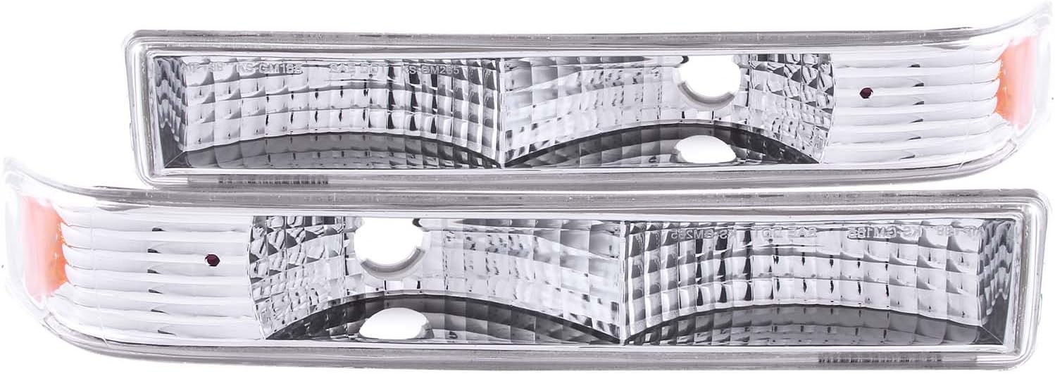 Anzo USA 511038 Chevrolet S10 Chrome Euro w/Amber Reflector Parking Light Assembly - (Sold in Pairs)