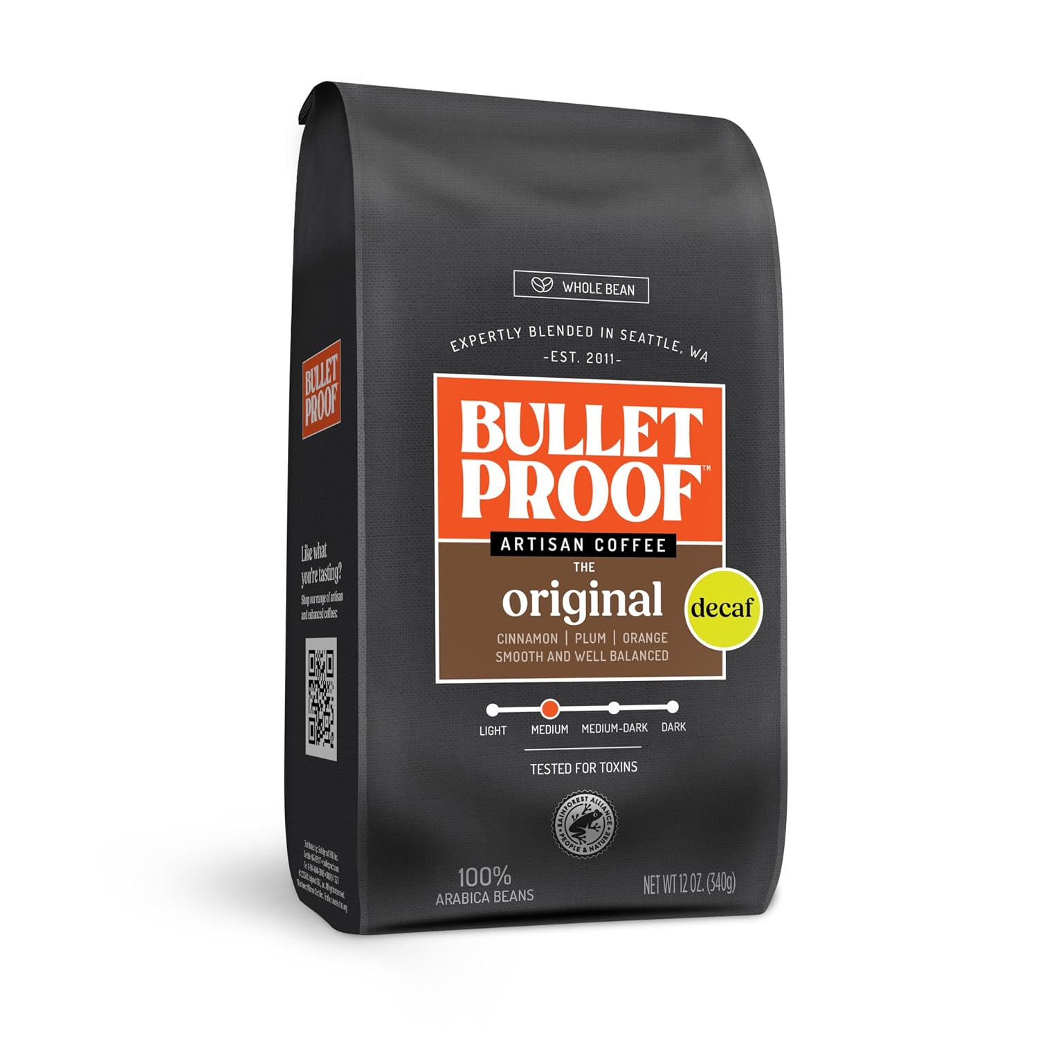 Bulletproof French Kick Dark Roast Whole Bean Coffee, 12 Ounces, 100% Arabica Coffee Sourced from Guatemala, Colombia & El Salvador
