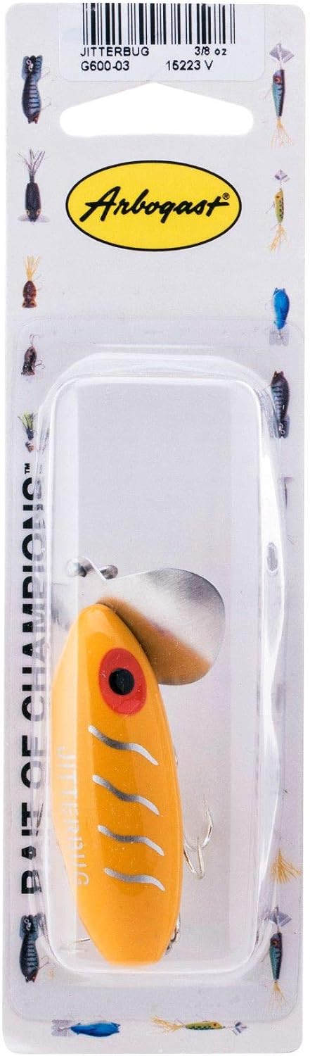 Arbogast Jitterbug Topwater Bass Fishing Lure - Excellent for Night Fishing