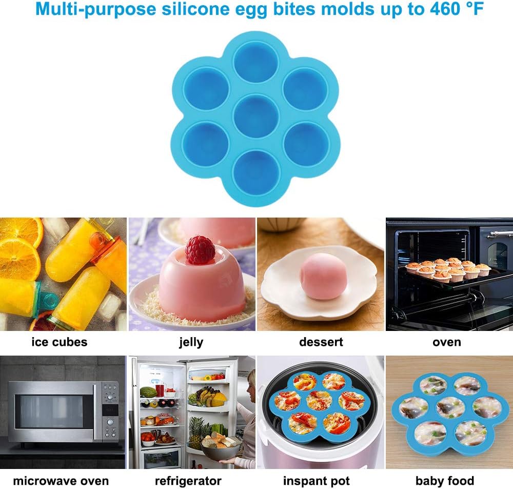 Accessories Set for Instant Pot 6 Qt 8 Quart | with Steamer Basket Cheesecake Pan Egg Steam Trivet Silicone Mold Mitts Tong