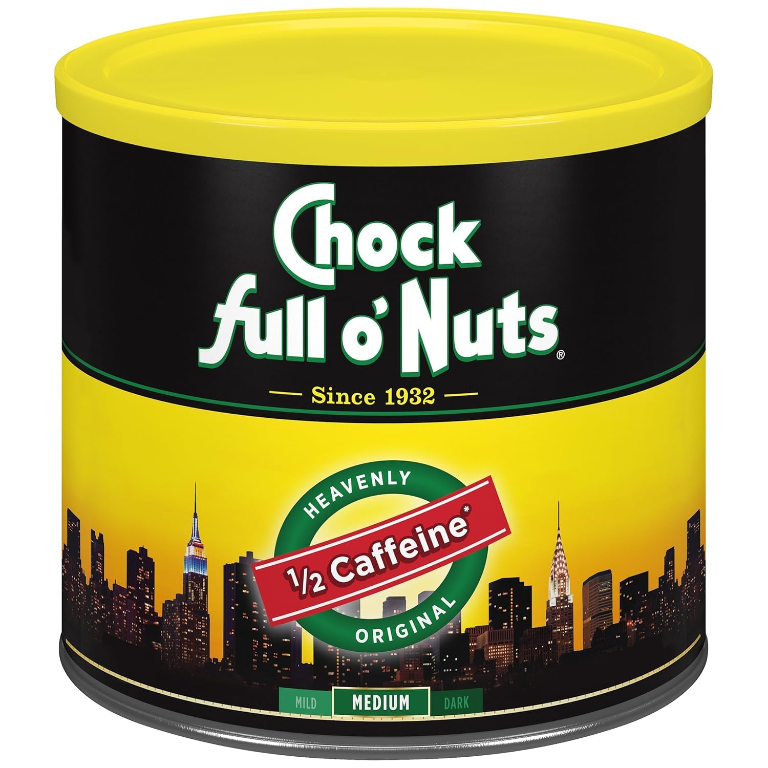 Chock Full o' Nuts French Roast Ground Coffee – Premium Beans in Recyclable Steel Can – Rich Flavor & Aroma, Dark Roast – Perfect for Drip, Pour-Over, Percolator – 26 Oz Can