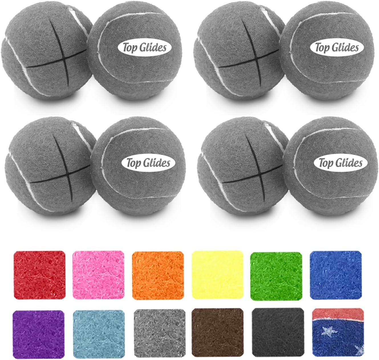Top Glides Precut Walker Tennis Ball Glides