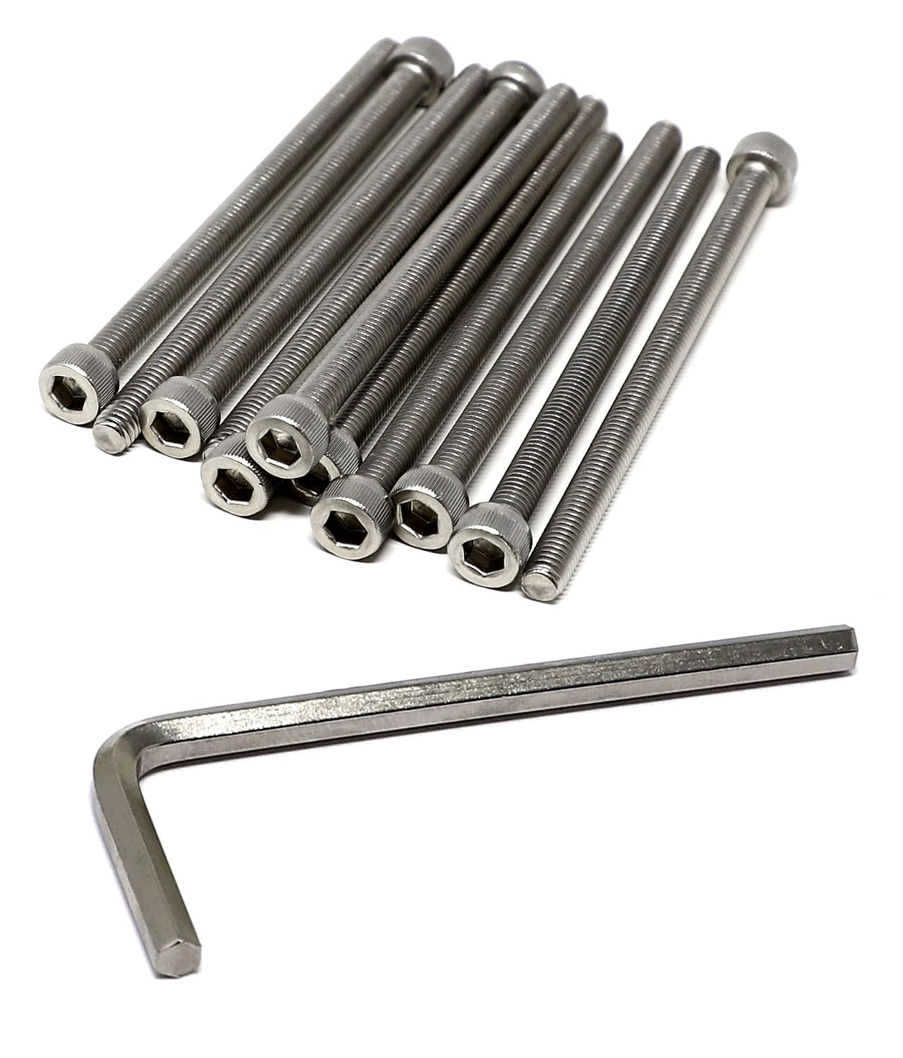 iexcell 20 Pcs M8 x 30/35/40/45/50 mm Stainless Steel 304 Hex Socket Head Cap Screws Bolts Assortment, Fully Threaded