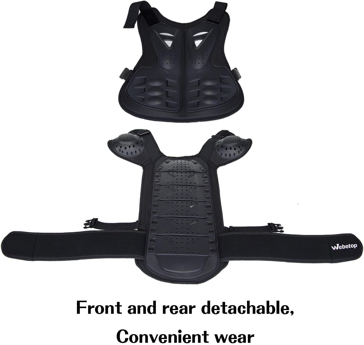 Webetop Kids Dirt Bike Chest Protector Motocross Adjustable Youth Chest Protector Shock-Resistant Dirt Bike Gear for ATV, Cycling | Youth Riding Gear, Adjustable Fit, Lightweight Design, Multi-Sport Use, Growth-Friendly Wear, Easy On and Off