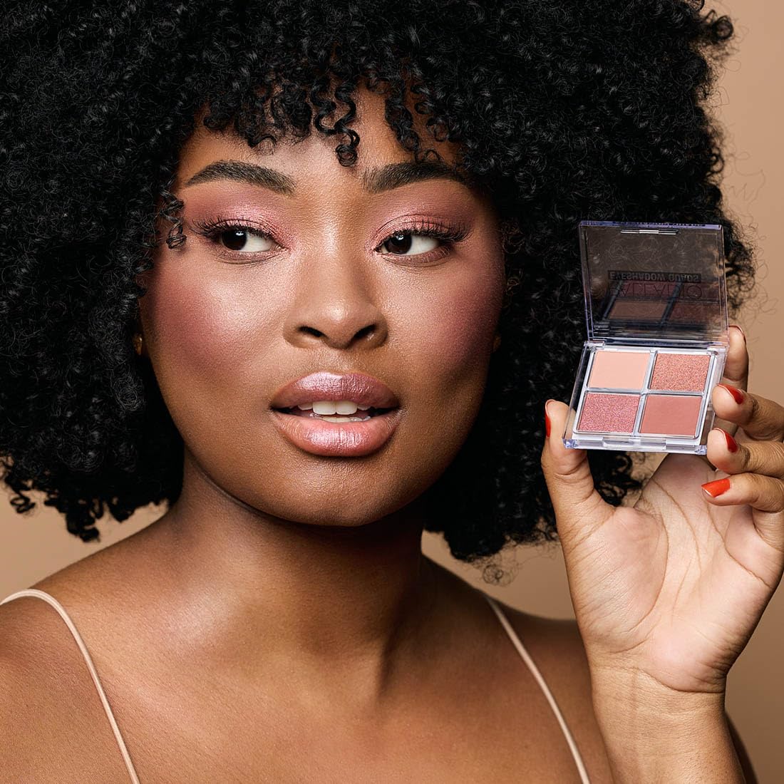 Palladio Eyeshadow Quads, Velvety Pigmented Blendable Matte, Metallic and Shimmer Finishes, Creamy Formula, Four Way Quad Eye Shadow Palette, Talc-Free (Ballerina)
