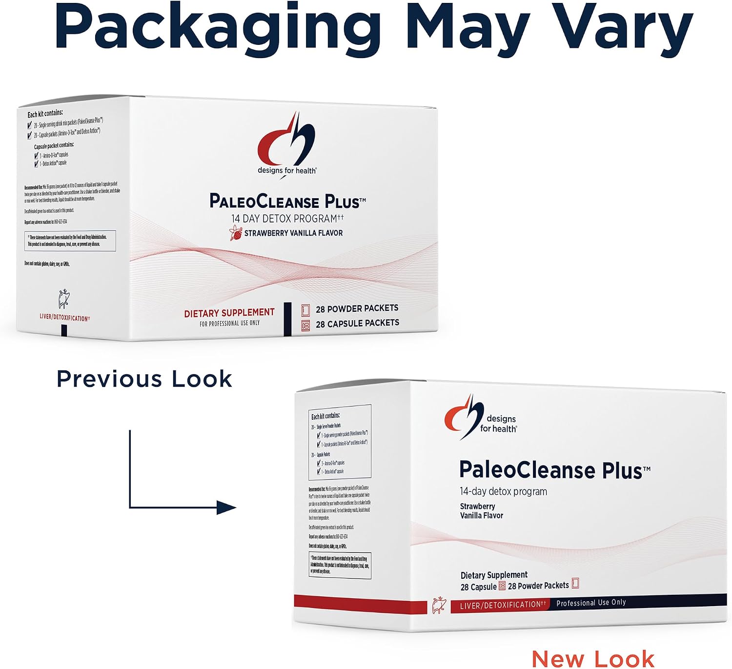Designs for Health Pure PaleoCleanse Plus 14 Day Detox Program - Beef Protein, Amino-D-Tox + Detox Antioxidant Powder Packets for Immune Support