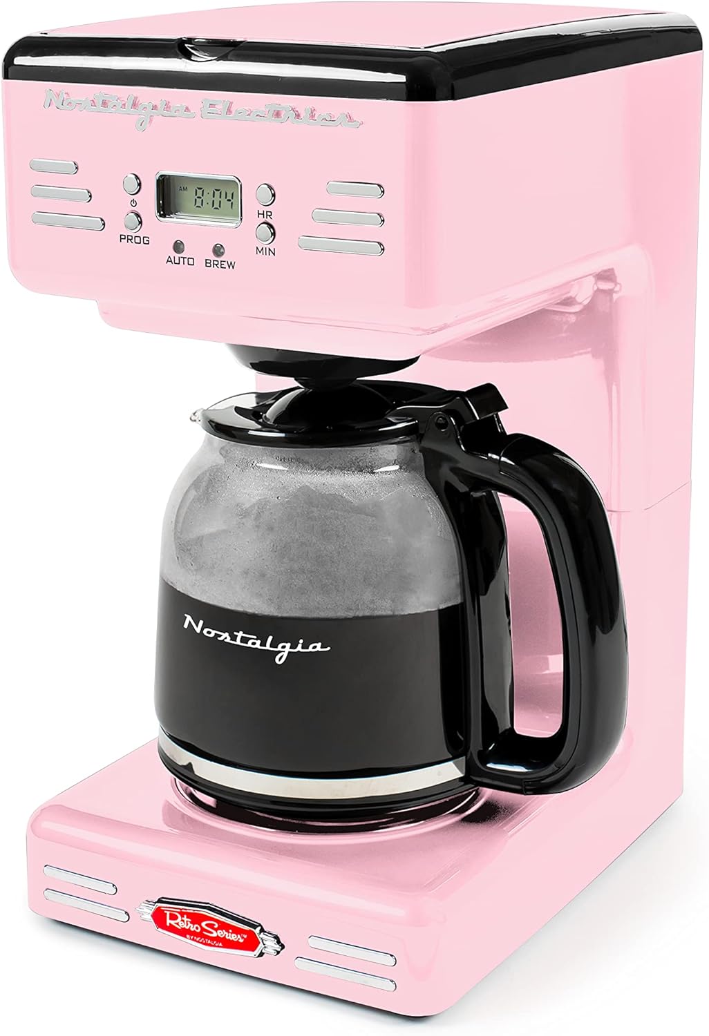 Nostalgia Retro 12-Cup Programmable Coffee Maker With LED Display, Automatic Shut-Off & Keep Warm, Pause-And-Serve Function, Aqua