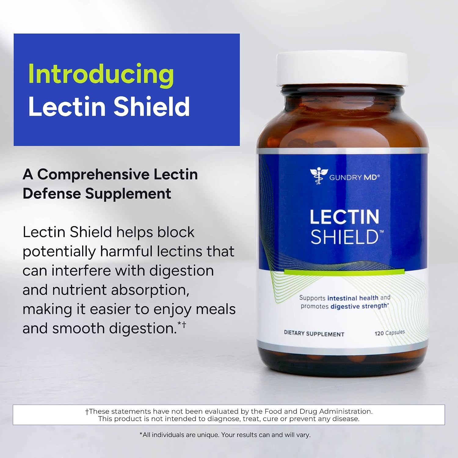 Gundry MD® Lectin Shield Gut Health & Digestion Supplement, 30 Servings
