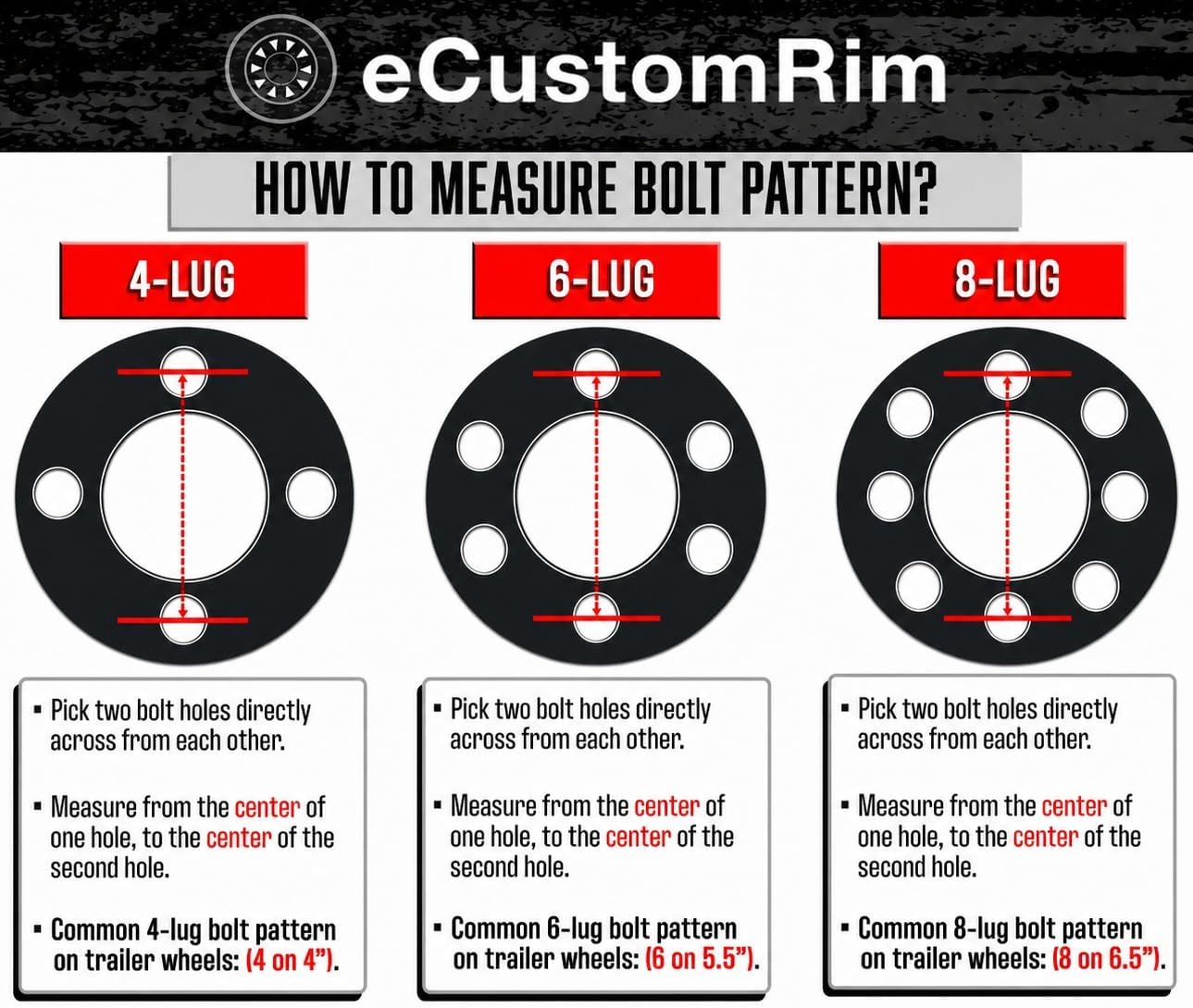 eCustomrim 2-Pack Trailer Tire Rim Assembly 4.80-12 480-12 4 Lug LRC White | 12 Inch Load Range C 6 Ply Tire, 4 Bolt On 4 Inch Center Steel Wheel