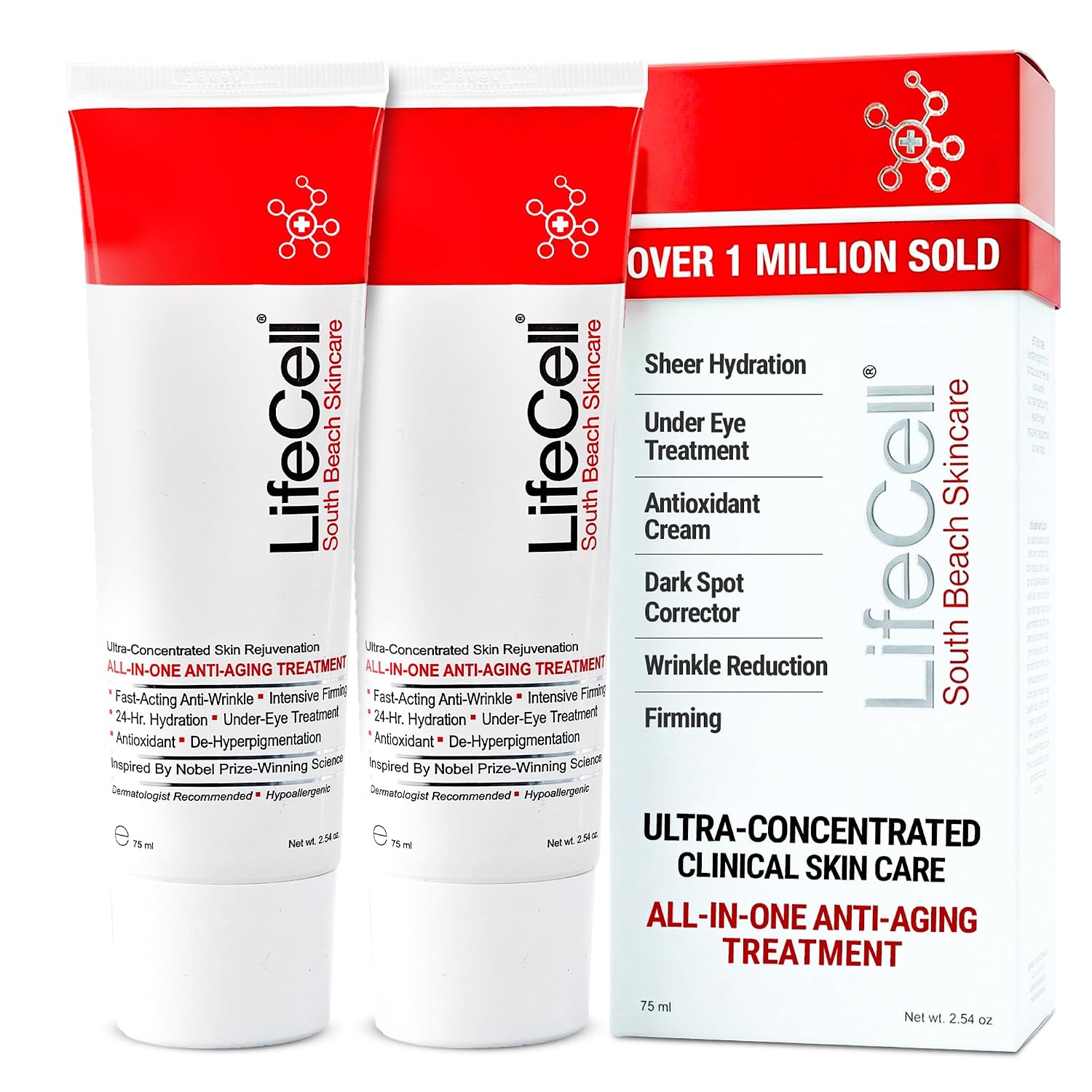 LifeCell Anti-Aging Cream for Wrinkles, Fine Lines & Dark Circles, 2-Pack | LifeCell Anti-Aging Cream for Wrinkles, Fine Lines & Dark Circles, 2-Pack