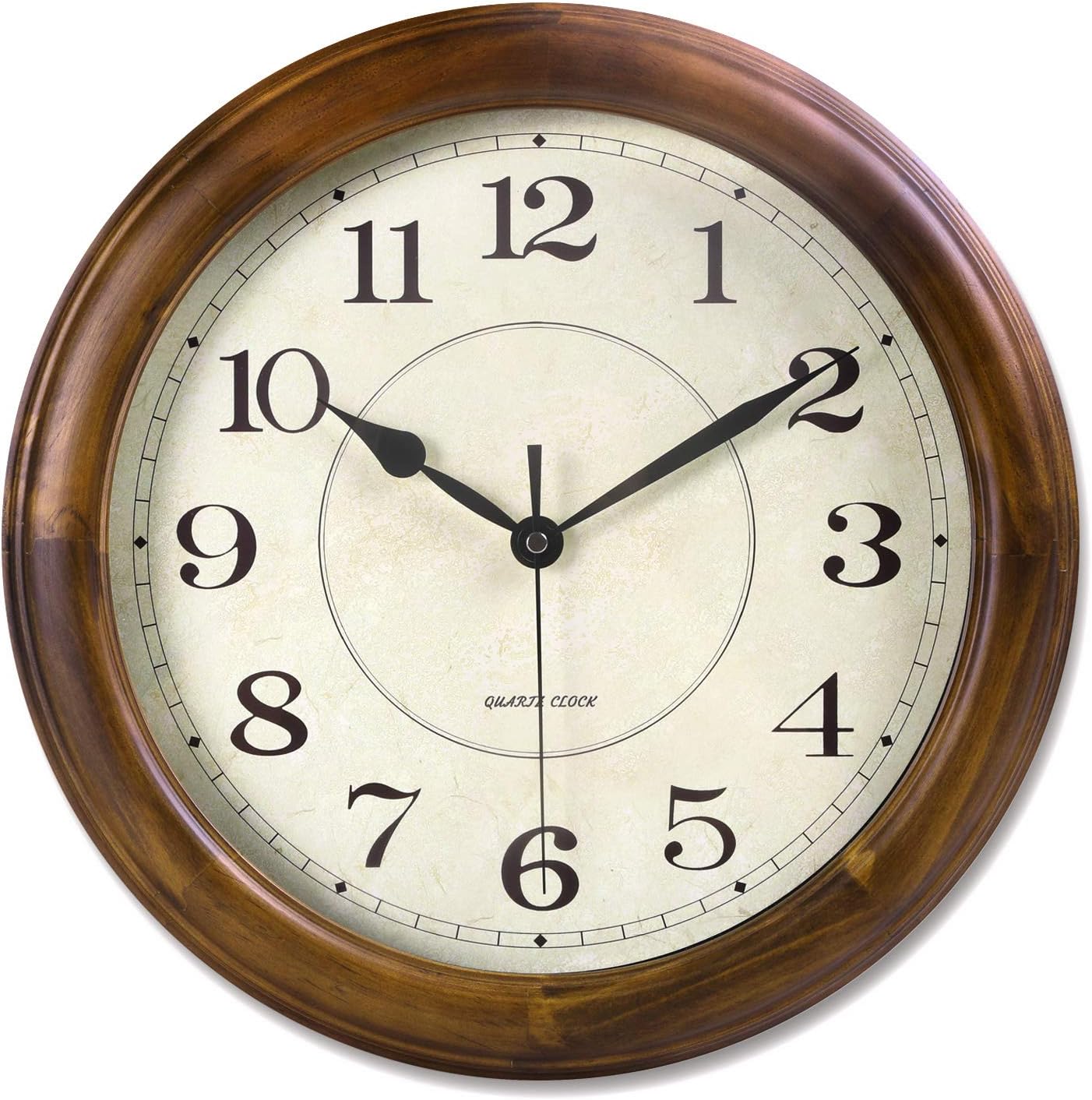 Kesin Wall Clock Wood 14 Inch Silent Wall Clocks Large Decorative