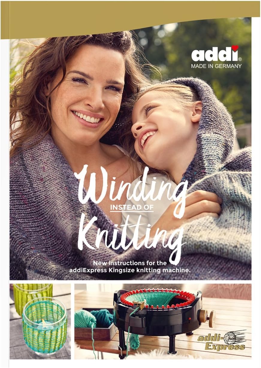 New Improved Version Of addi Express Kingsize Extended Starter Kit With New Improved Mechanical Row Counter. Knitting Machine, 2 Pattern Books, Hook