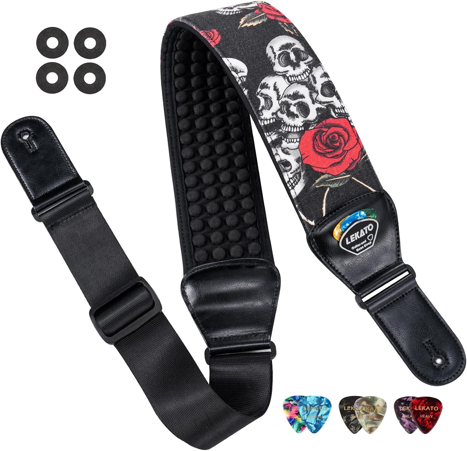 LEKATO Guitar Straps for Electric Guitar Bass