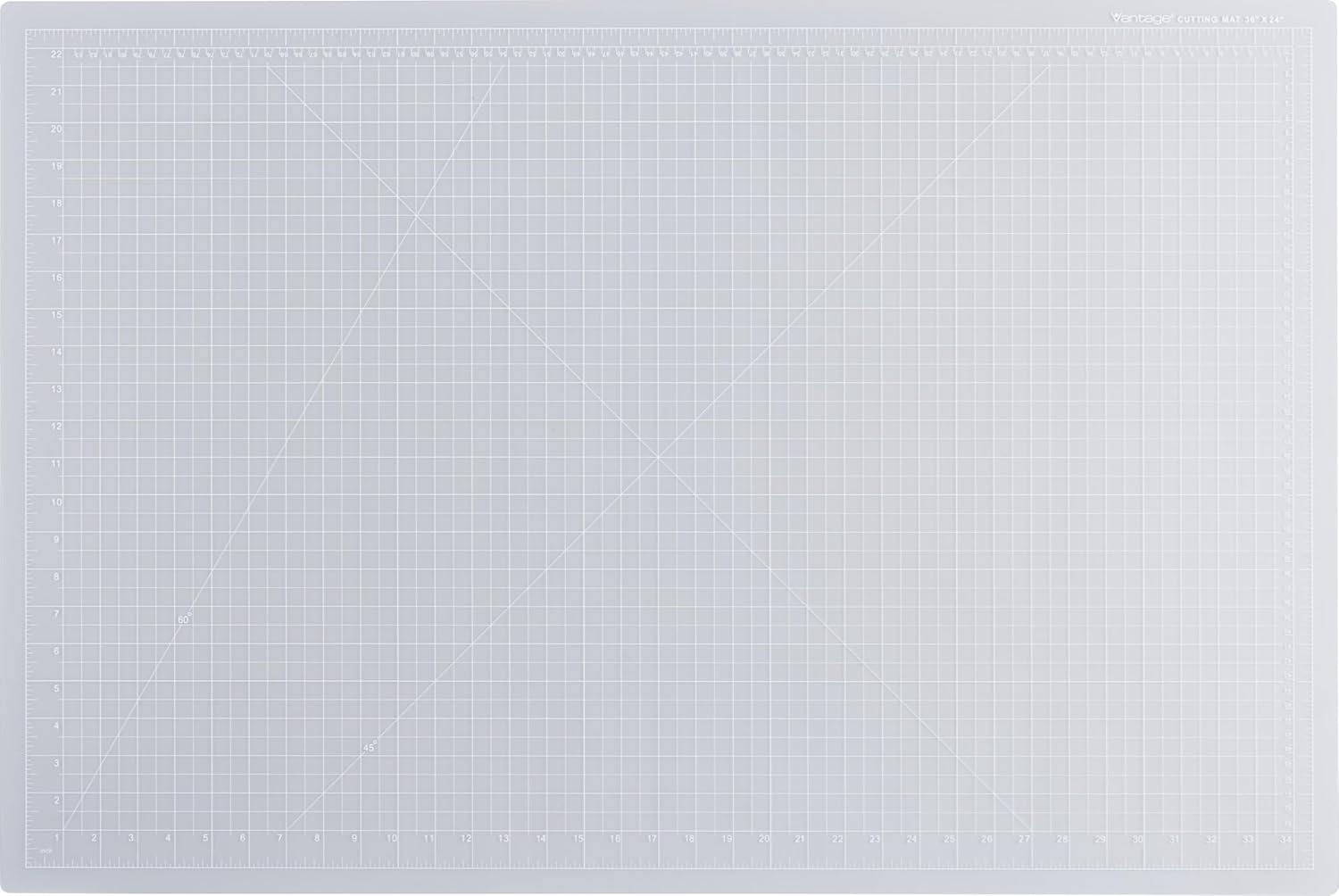 Dahle Vantage 10673 Premium Self-Healing Cutting Mat, 24"x36", 1/2" Grid, 5 Layers for Max Healing, Perfect for Crafts & Sewing, Black
