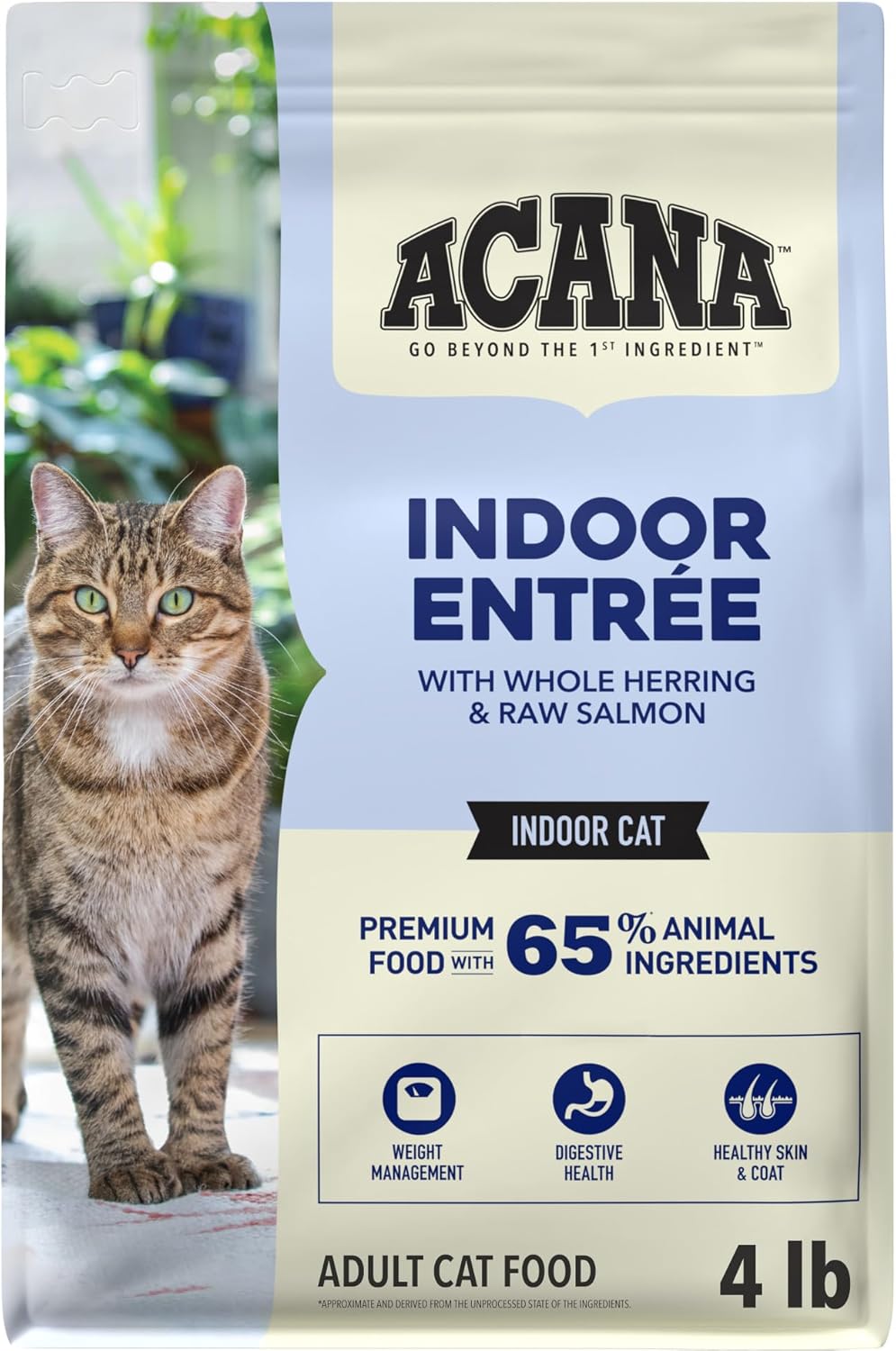 ACANA Dry Cat Food for Indoor Cats Indoor Entrée Chicken Turkey 4lb Bag