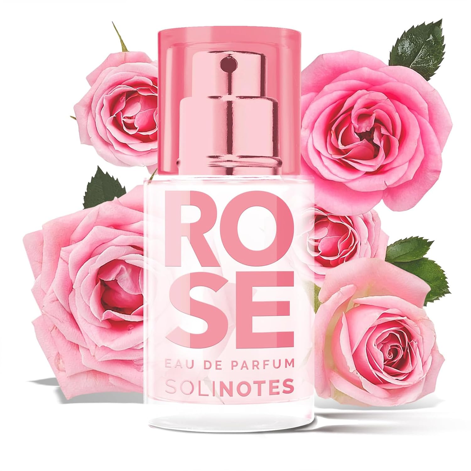 Solinotes Rose Eau de Parfum, Lychee & Magnolia, for Women & Men, 15ml