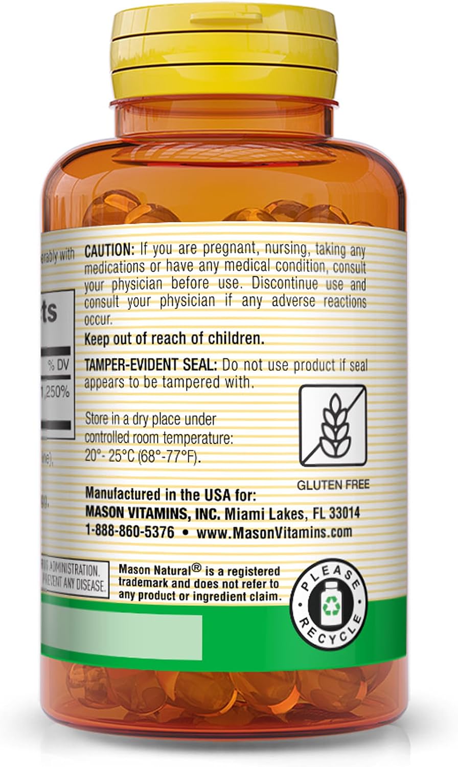 MASON NATURAL Vitamin D3 2000 IU Ultra Strength, 180 Day Supply
