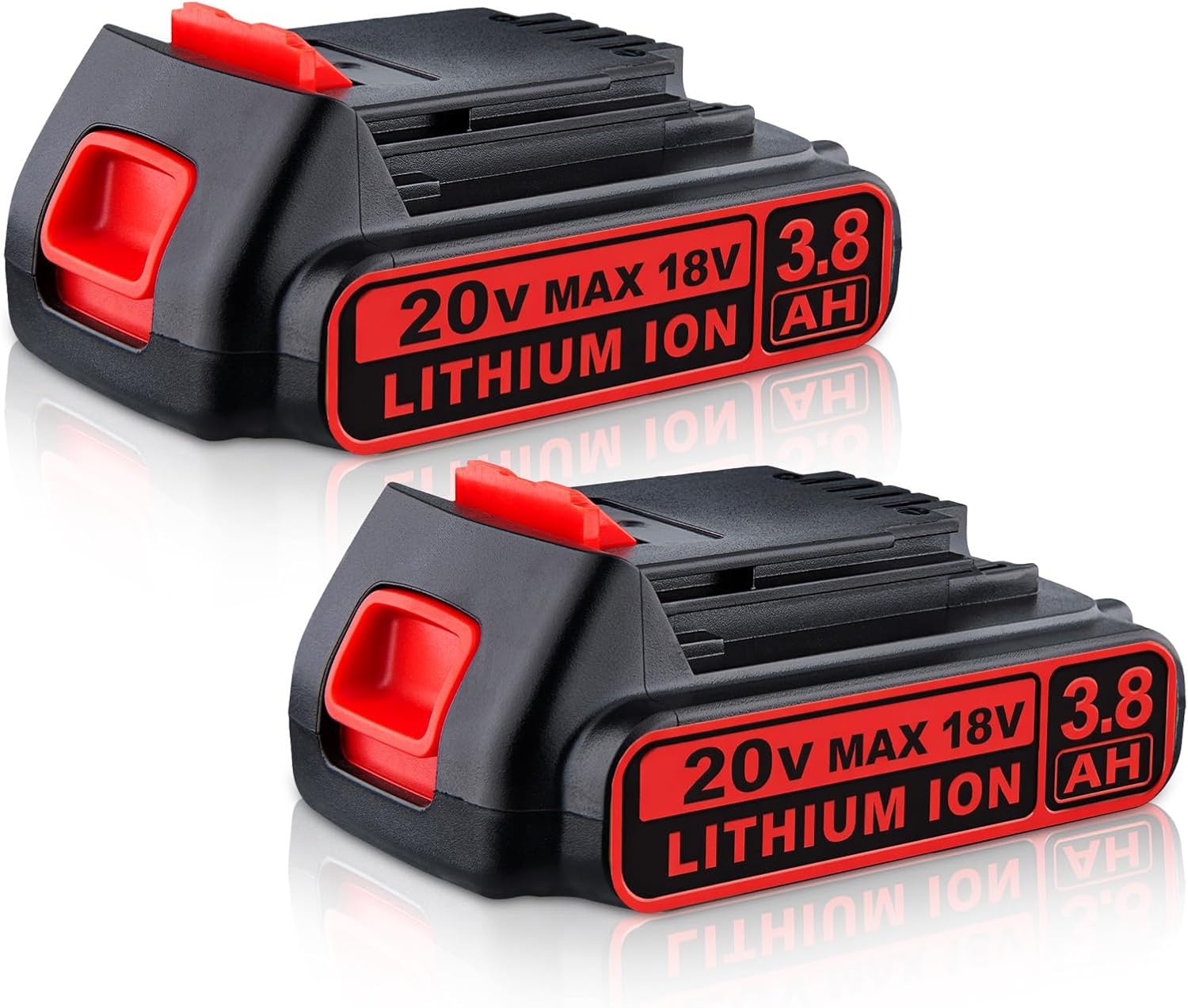 VANTTECH 2Packs 3.8Ah LBXR20 Replacement for Black and Decker 20v Battery