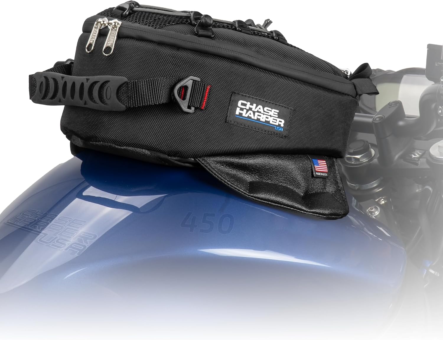 450 Magnetic Tank Bag, Water-Resistant, Tear-Resistant, Industrial Grade Ballistic Nylon with Anti-Scratch Rubberized Polymer Bottom, Strong Neodymium Magnets – Black