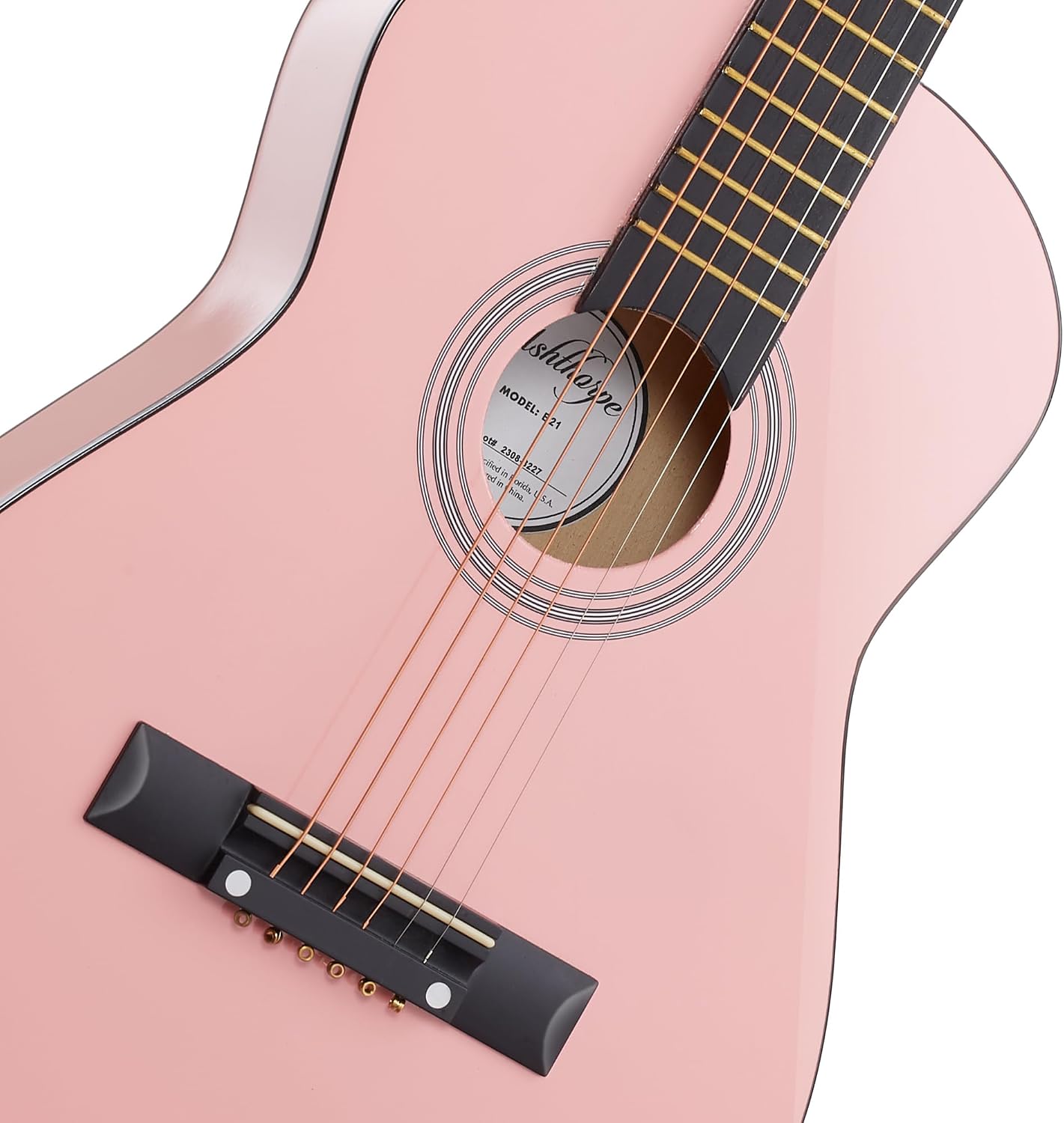 Ashthorpe 38-inch Beginner Acoustic Guitar (Red), Starter Kit with Gig Bag, Extra Strings, Strap, Picks, and Lessons