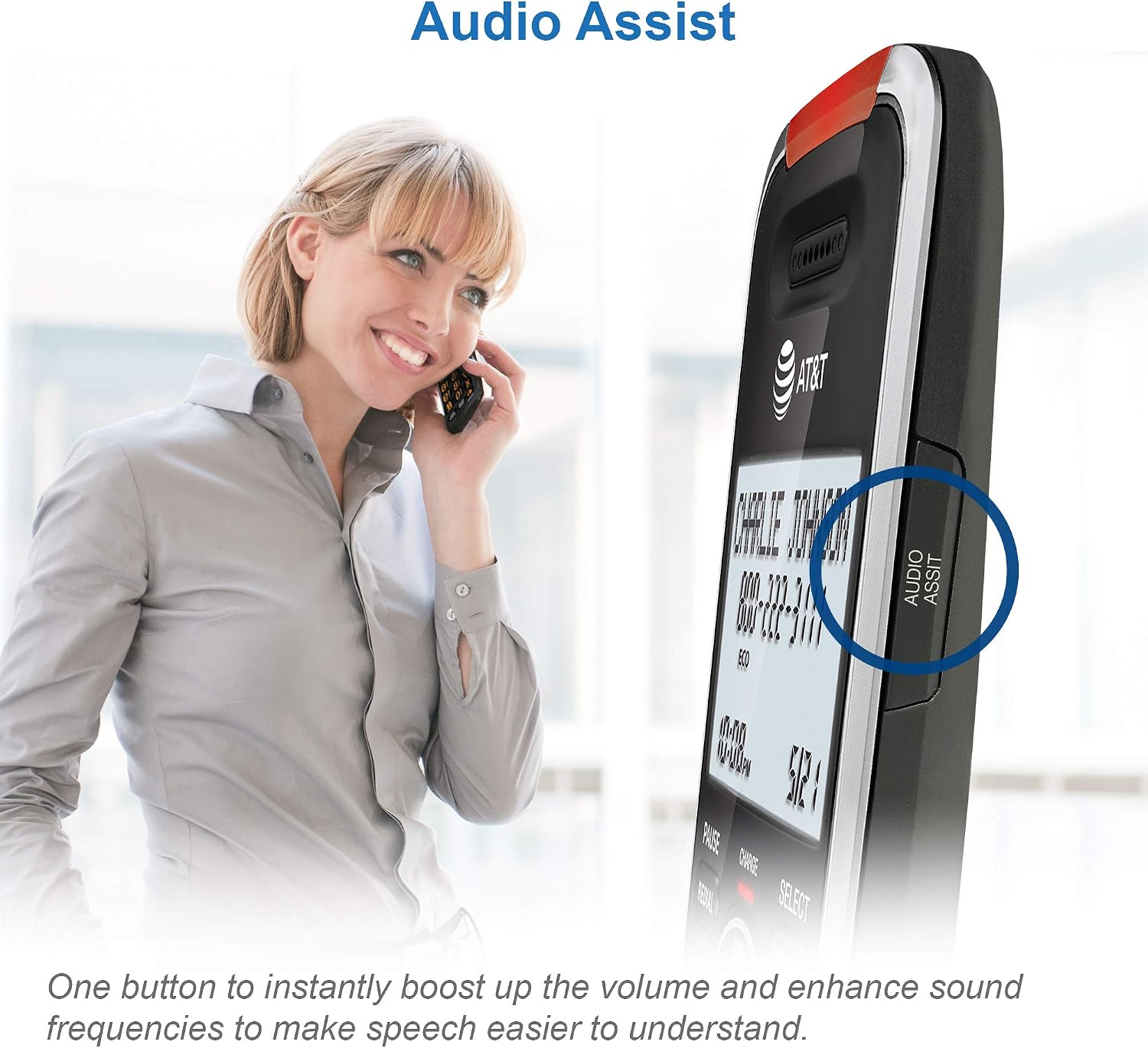 AT&T BL102-4 DECT 6.0 4-Handset Cordless Phone for Home with Answering Machine, Call Blocking, Caller ID Announcer, Audio Assist, Intercom