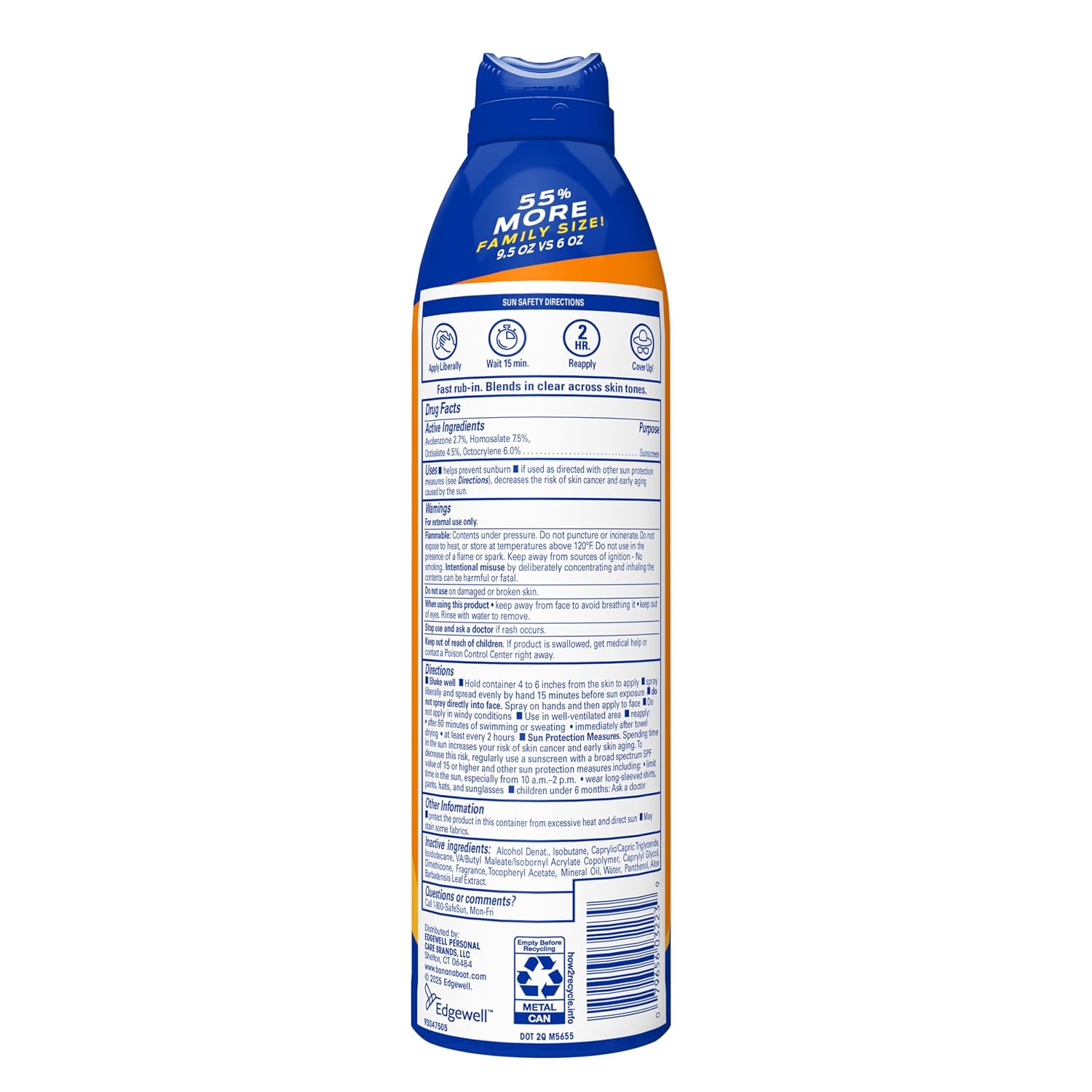 Banana Boat Sport SPF 100 Sunscreen Spray, 6 oz