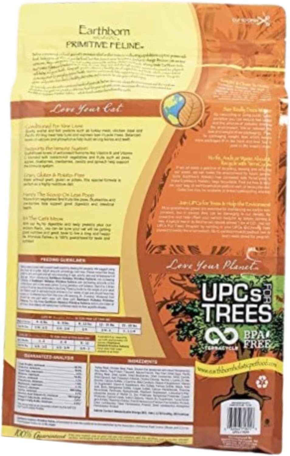 Earthborn Holistic Primitive Feline Grain-Free Dry Cat Food 4 Pound (Pack of 1)