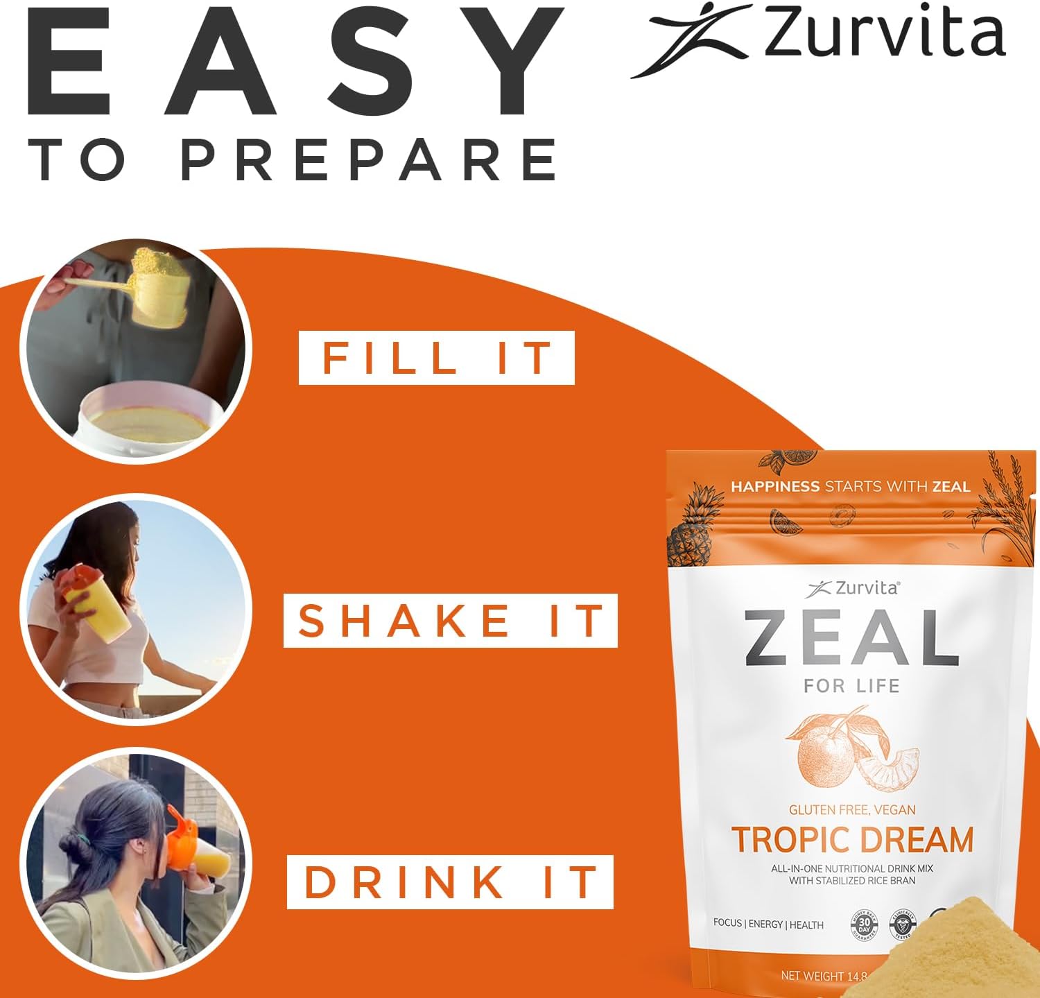 Zurvita - Zeal for Life Wild Berry Wellness Drink Mix - 420 g | Contains Vitamins, Minerals, Antioxidants, Plant Nutrients, Digestive Enzymes, And Phytonutrients For Daily Nutrition