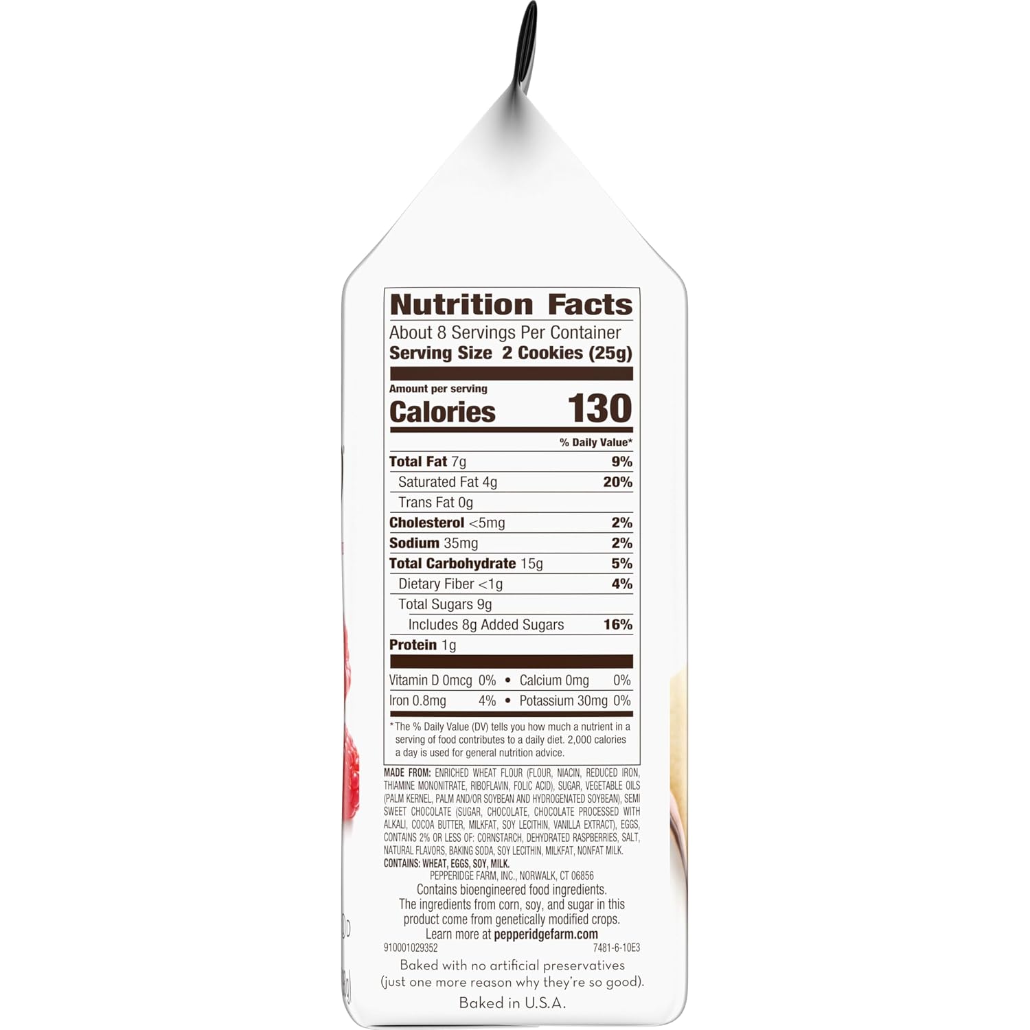 Pepperidge Farm Milano Milk Chocolate Cookies, 6 OZ Bag (15 Cookies)