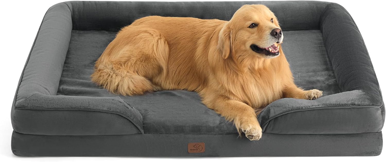 Bedsure Orthopedic Dog Beds Large Sized Dog with Removable Washable Cover