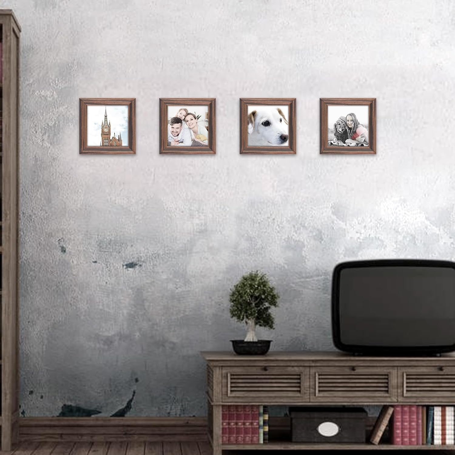 WUTL 8x8 Black Picture Frames Square