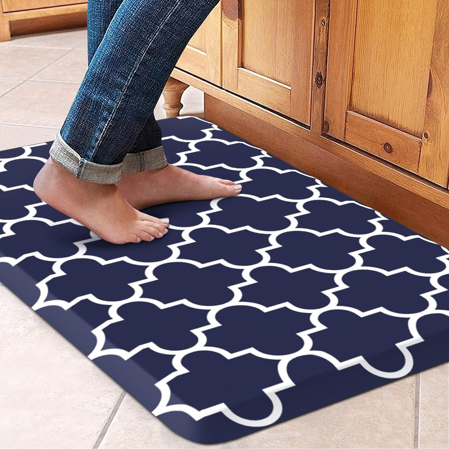 WISELIFE Kitchen Mats and Rugs Cushioned Anti-Fatigue, 17.3"x 60", Grey