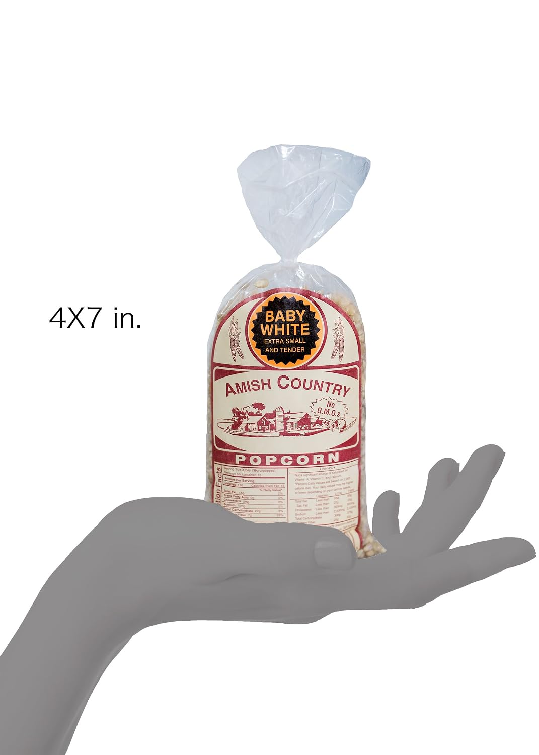 Amish Country Popcorn | 2 lb Bag | Baby White Popcorn Kernels | Small and Tender | Old Fashioned, Non-GMO and Gluten Free (Baby White - 2 lb Bag)