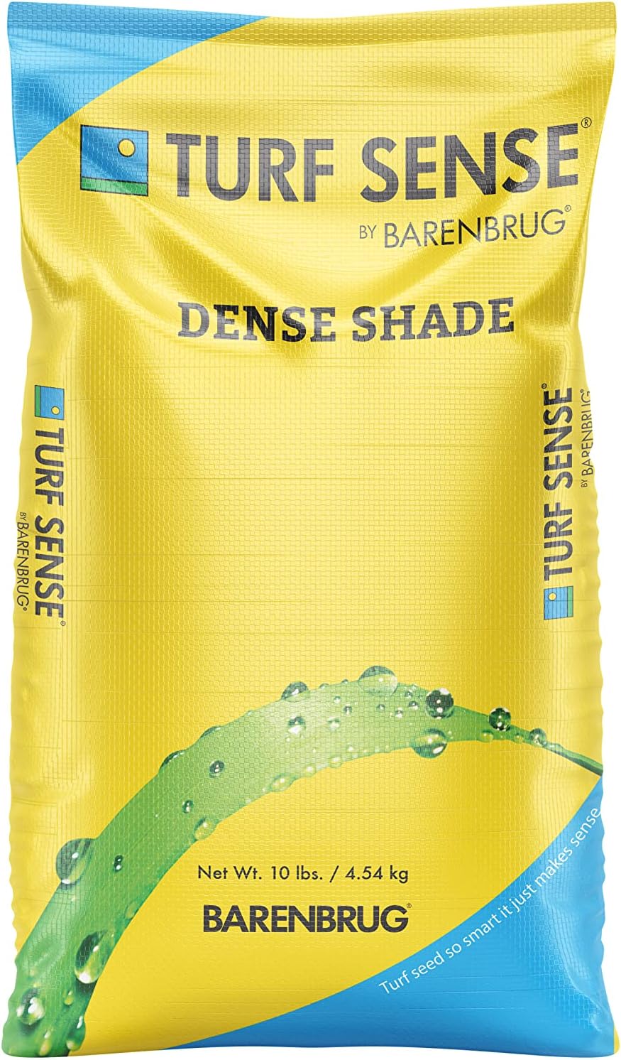 Barenbrug 25627 Turf Sense Dense Shade Grass Seed, 25 LB Bag, Excellent Wear Tolerance