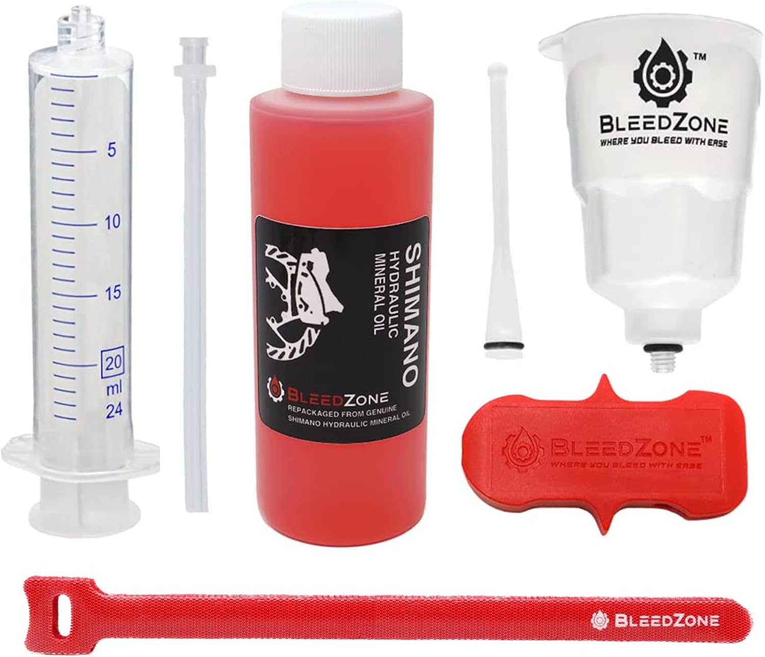 BleedZone Shimano Hydraulic Brake Bleed Kit with Mineral Oil