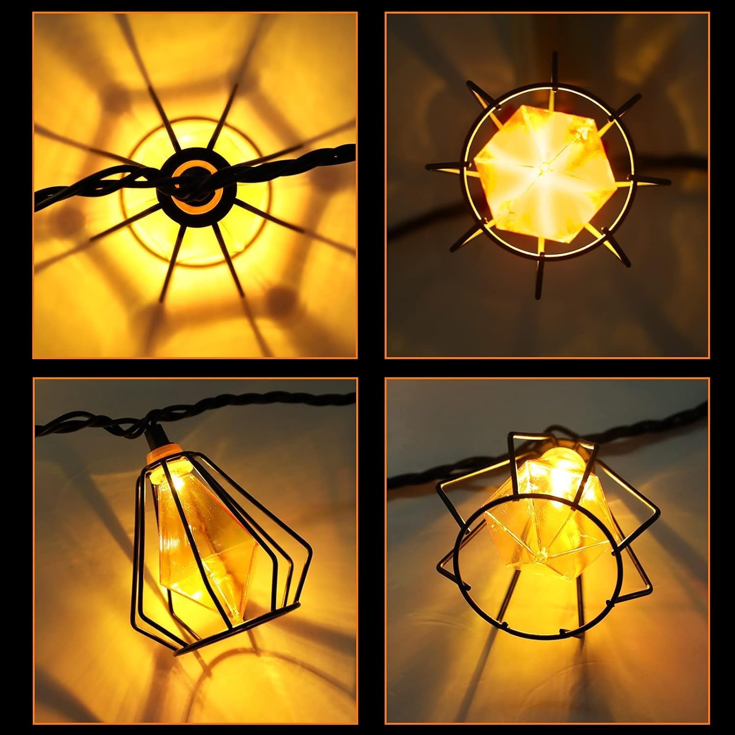 Vigdur Pineapple String Lights, 10FT Multicolor Patio Lights Outdoor