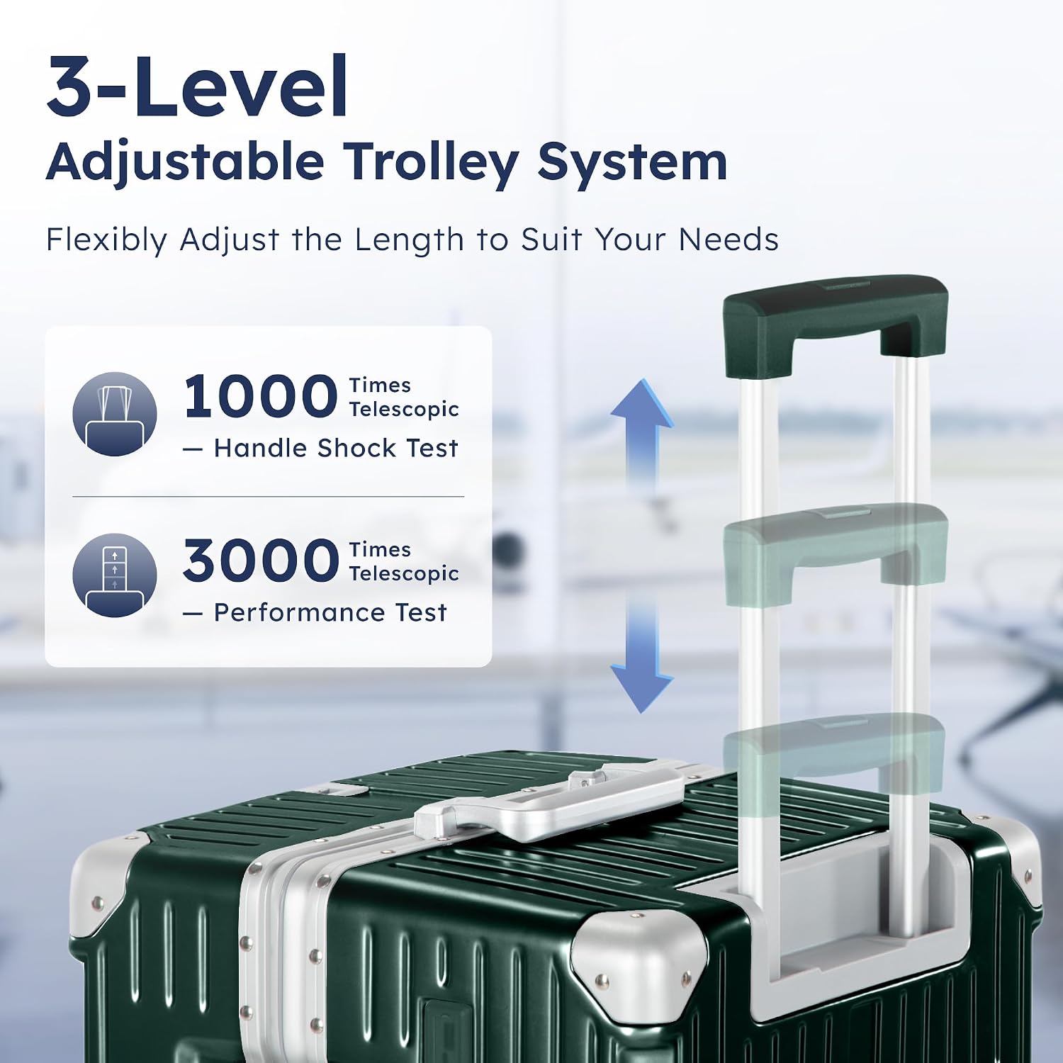 ALPHA CAMP Trunk Luggage 28 Inch with Aluminum Frame Zipperless Suitcase | Large Checked Thickened 3-Layer PC Hardside Luggage with TSA Lock,Charging Port,Cup Holder and Spinner Wheels for Travel