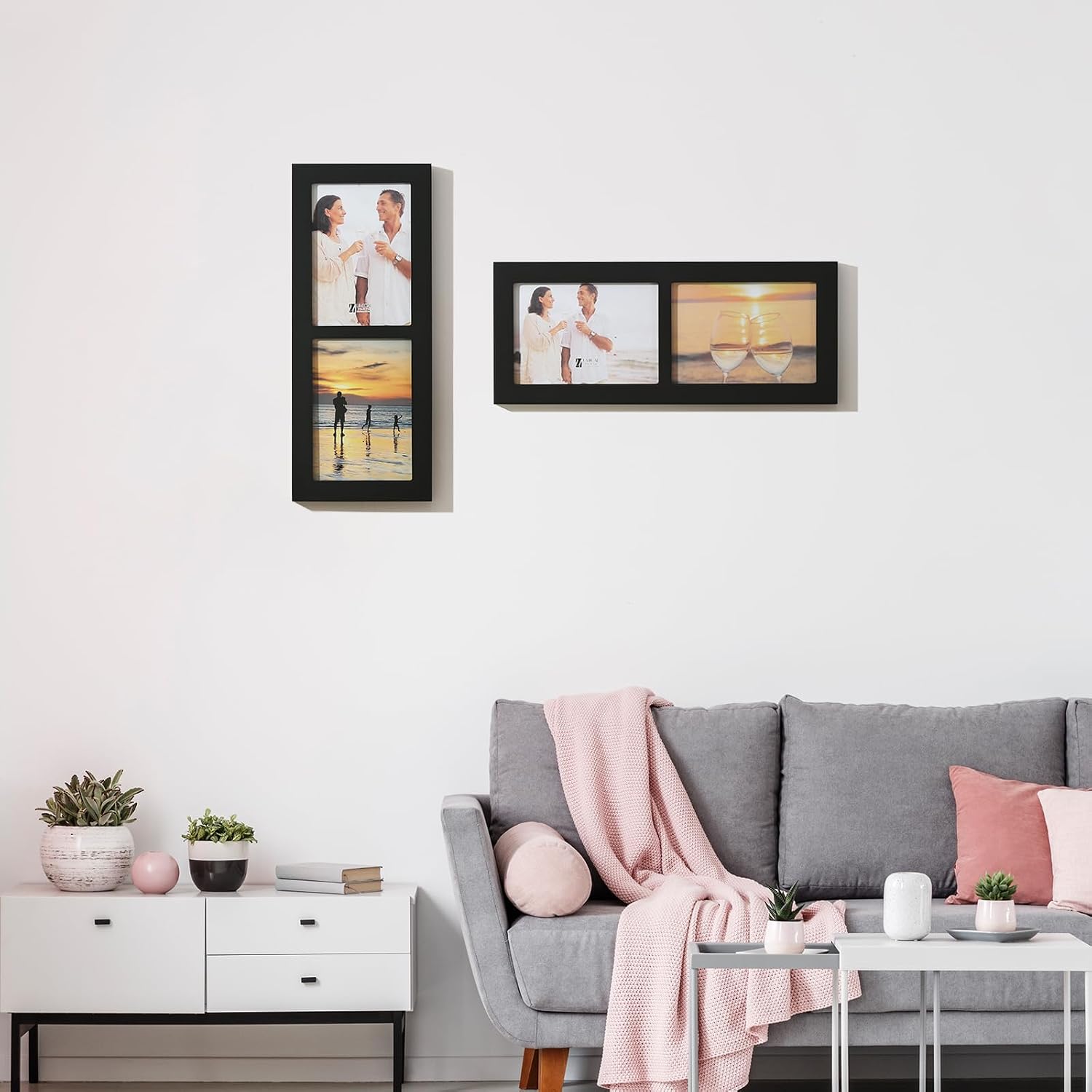 4x6 5-Opening Collage Picture Frame Black Wood