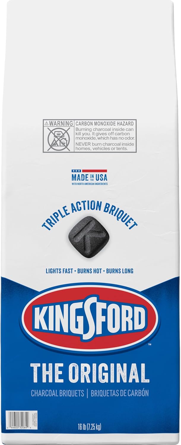 Kingsford Original Charcoal Briquettes, BBQ Charcoal for Grilling, 16 Pounds (Package May Vary)