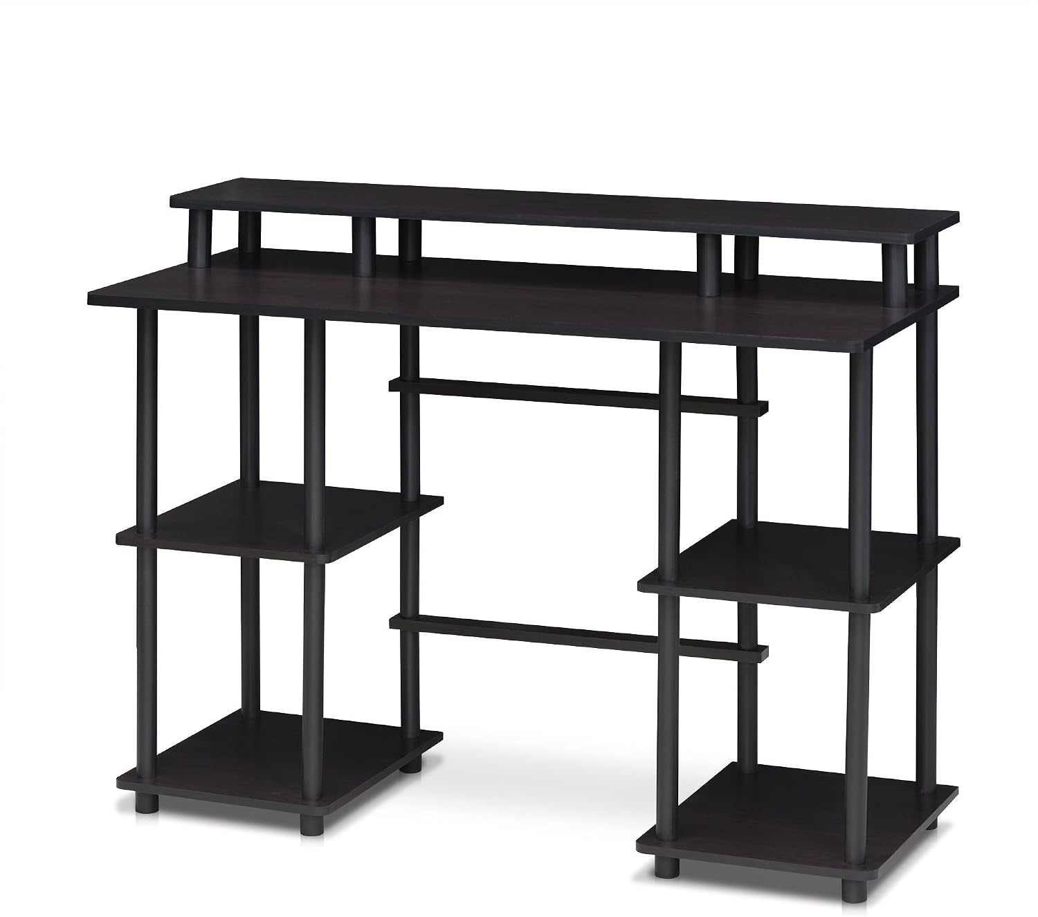Furinno Turn-N-Tube Computer Desk, French Oak Grey/Black