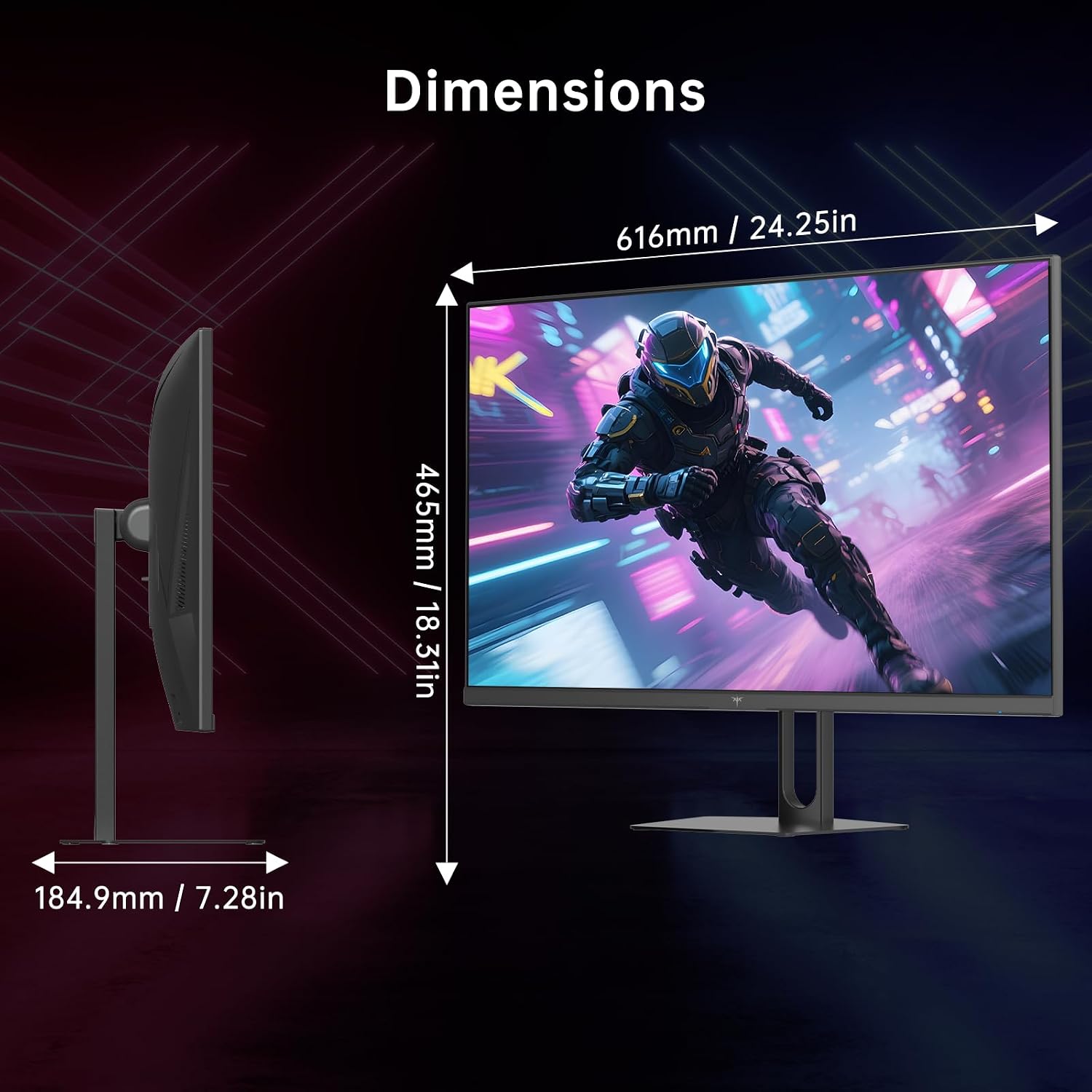 KTC 24.5 Inch Gaming Monitor, 180Hz OC 200Hz Monitor FHD, Fast IPS, H25T7 | 1080P Monitors 1ms, 128% sRGB HDR10, Adaptive Sync, HDMI DP, VESA Tilt Adjustable for Xbox PS5 Switch, HDMI Cable Inc.