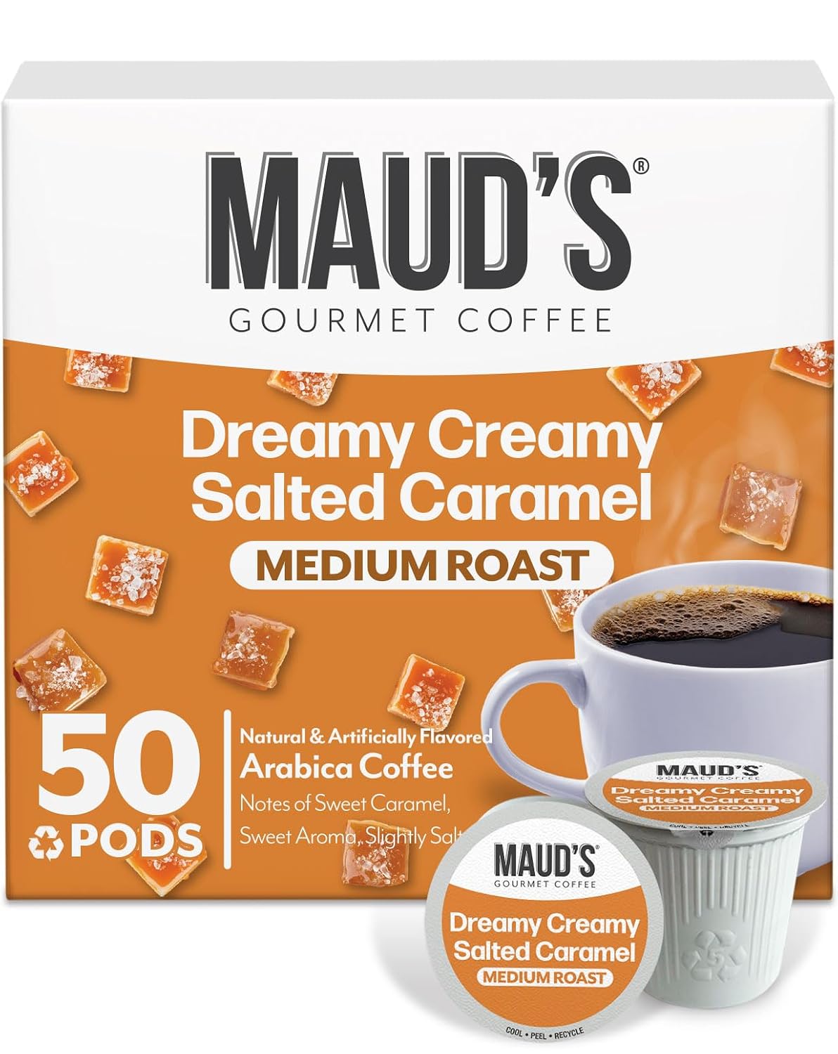 Maud's Family Pack Coffee Pods Variety Pack, 136ct, 12 Assorted Flavors | Medium Roast Flavored Coffee in Single Serve Pods – 100% Arabica Coffee, Compatible with Keurig Coffee Makers