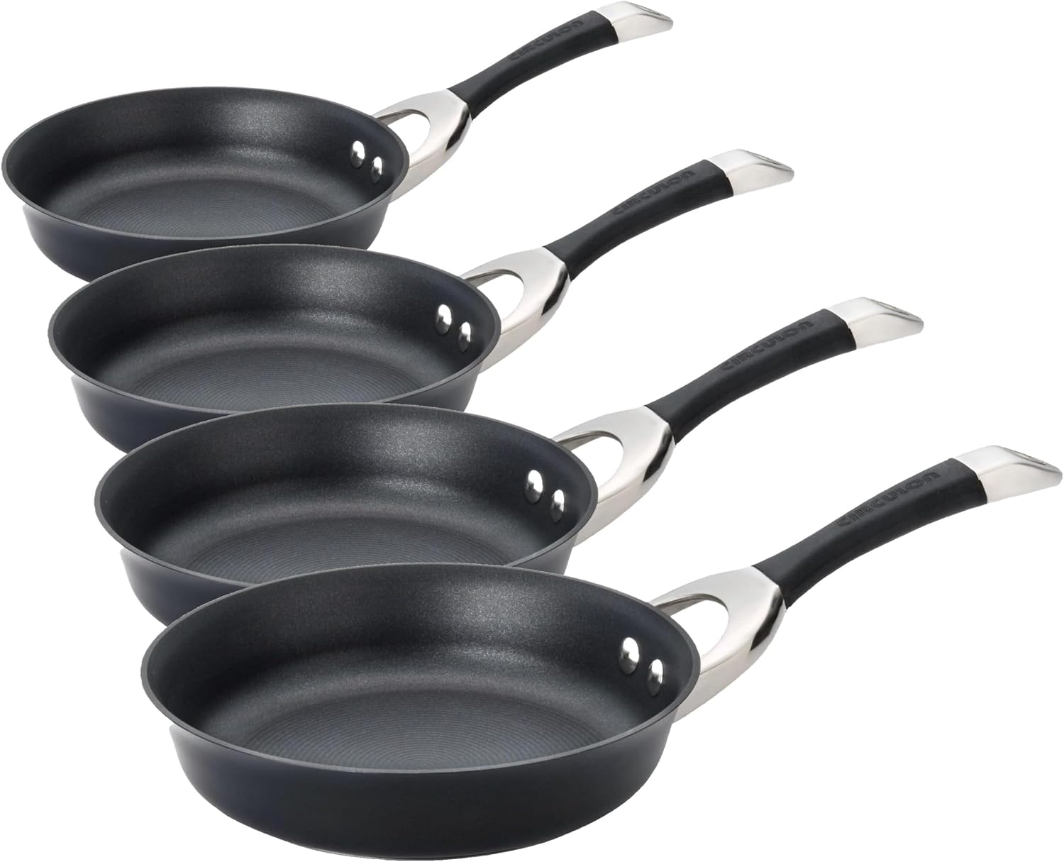 Circulon Symmetry Hard Anodized Nonstick Induction Frying Pan, 8.5-Inch Fry Pan, Black