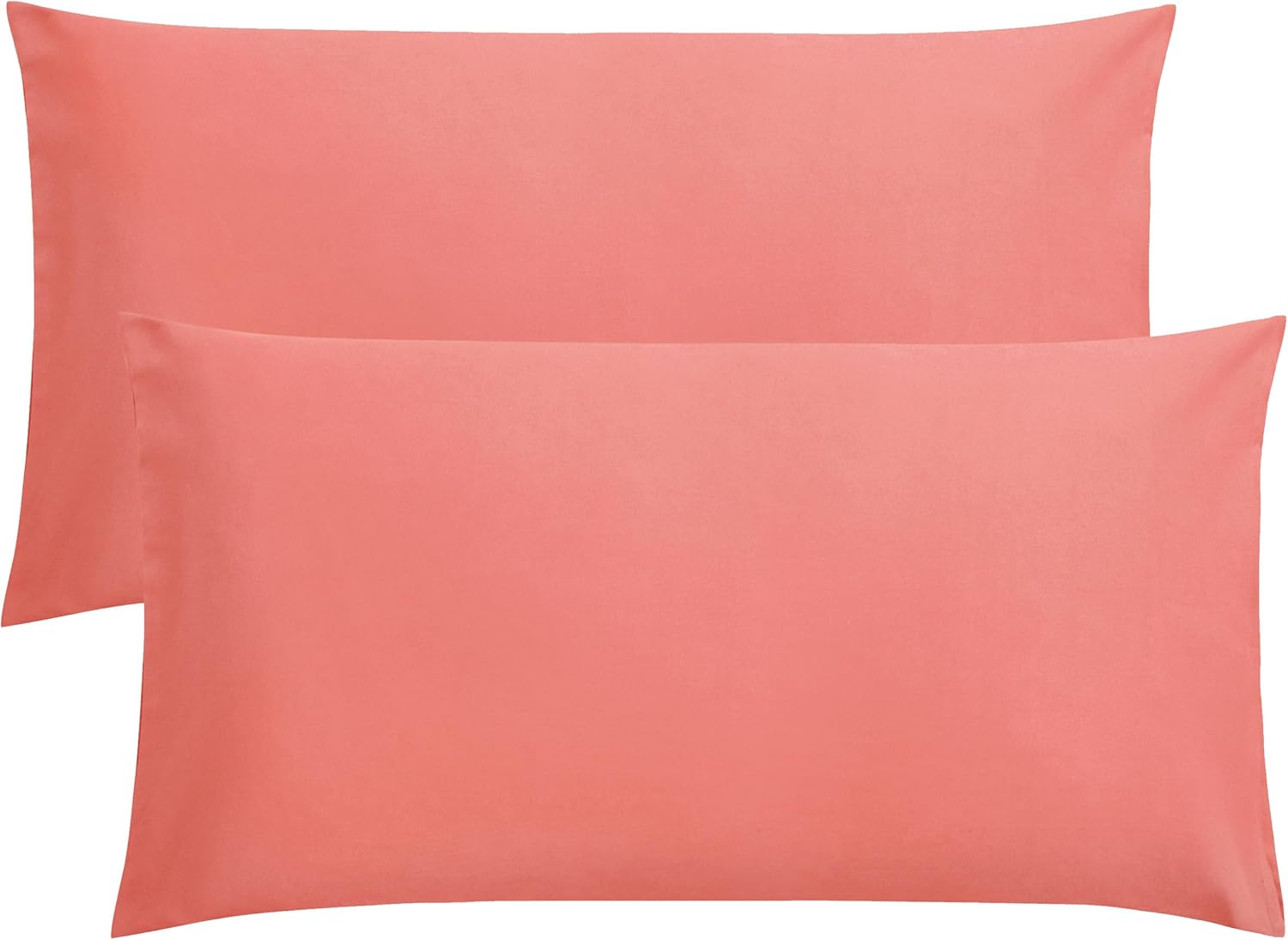 FLXXIE 2-Pack Microfiber Standard Pillow Cases, Envelope Style, White