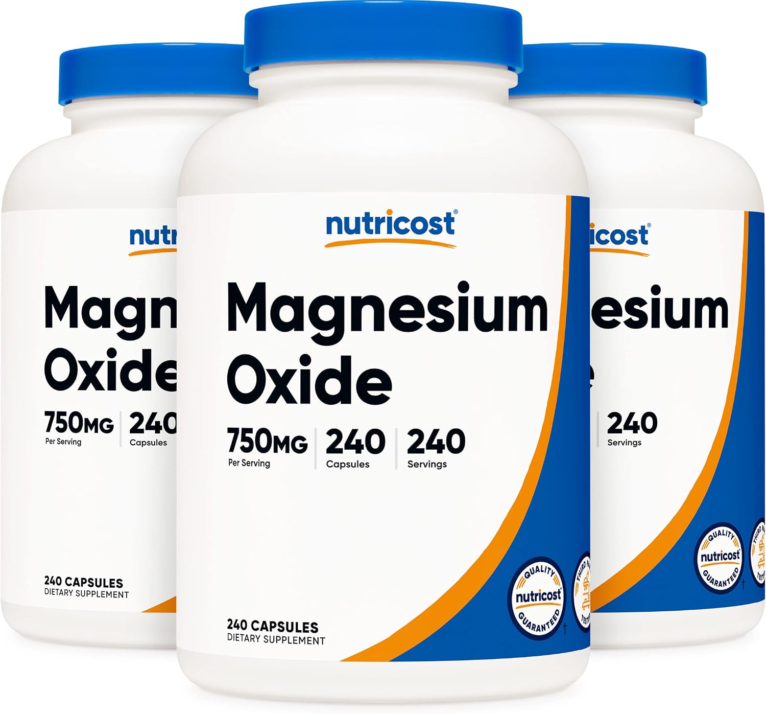 Nutricost Magnesium Oxide 750mg, 240 Capsules, 420mg of Magnesium, GMO-Free | Gluten Free
