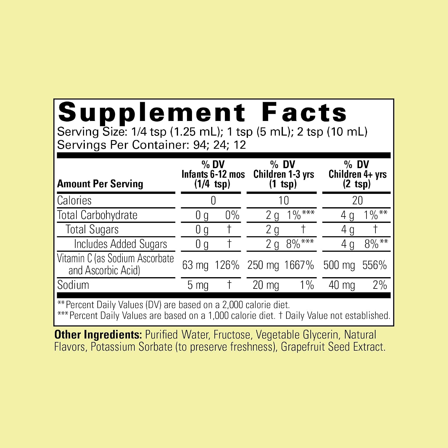 CHILDLIFE ESSENTIALS Liquid Vitamin C Low Sugar Kids, 4 Fl Oz (Pack of 3) | Pure Vitamin C Liquid Supplement, Toddlers, Babies, Immune System Support