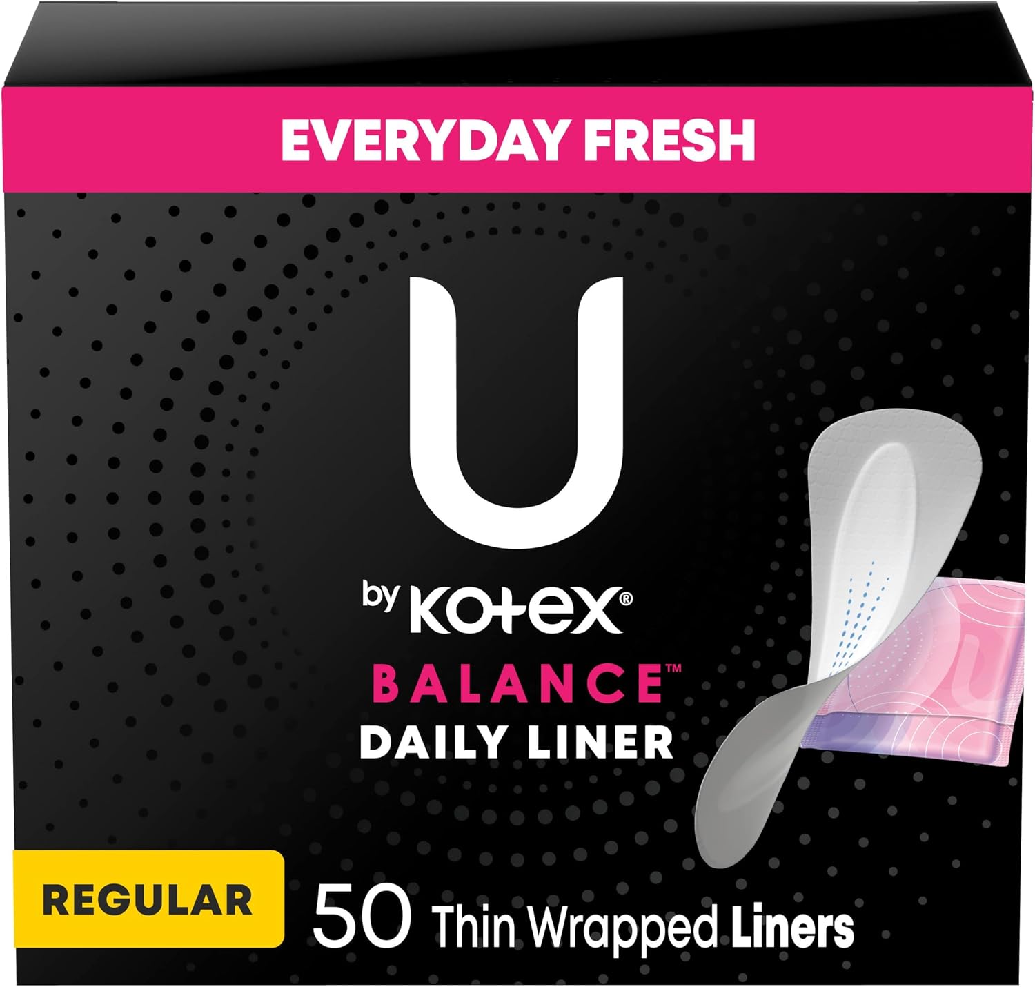 U by Kotex Barely There Thin Liners 50 ea (Pack of 5)