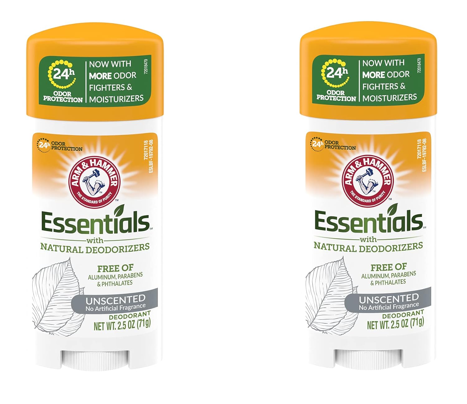 Arm & Hammer Essentials? Deodorant Unscented - 2.5 oz - 2pc